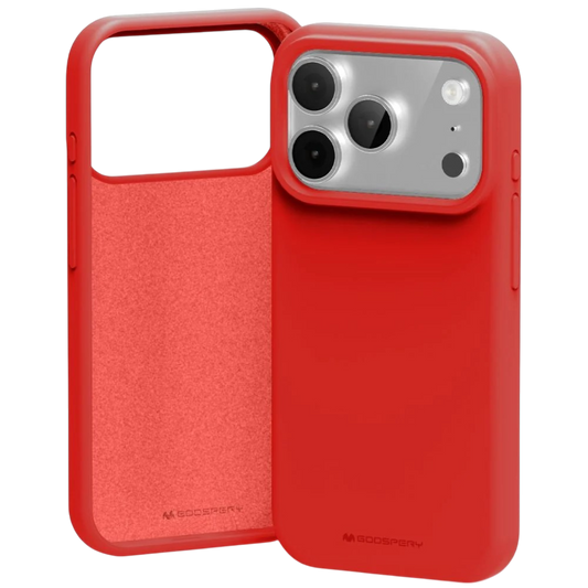 Ovitek za iPhone 17 Pro Max / 18 Pro Max, Mercury silikonski – rdeč