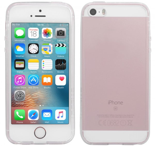 StilGut prozoren zaščitni ovitek za iPhone SE / iPhone 5 / 5s – trpežna plastika, popolna zaščita gumbov  SEO opis (HTML):