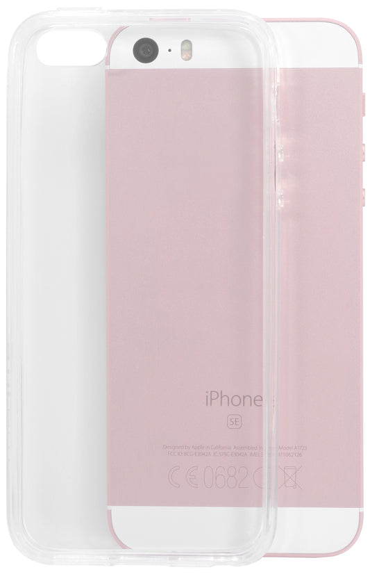 StilGut Clear Protective Case for iPhone SE / iPhone 5 / 5s – Durable Plastic, Full Button Protection