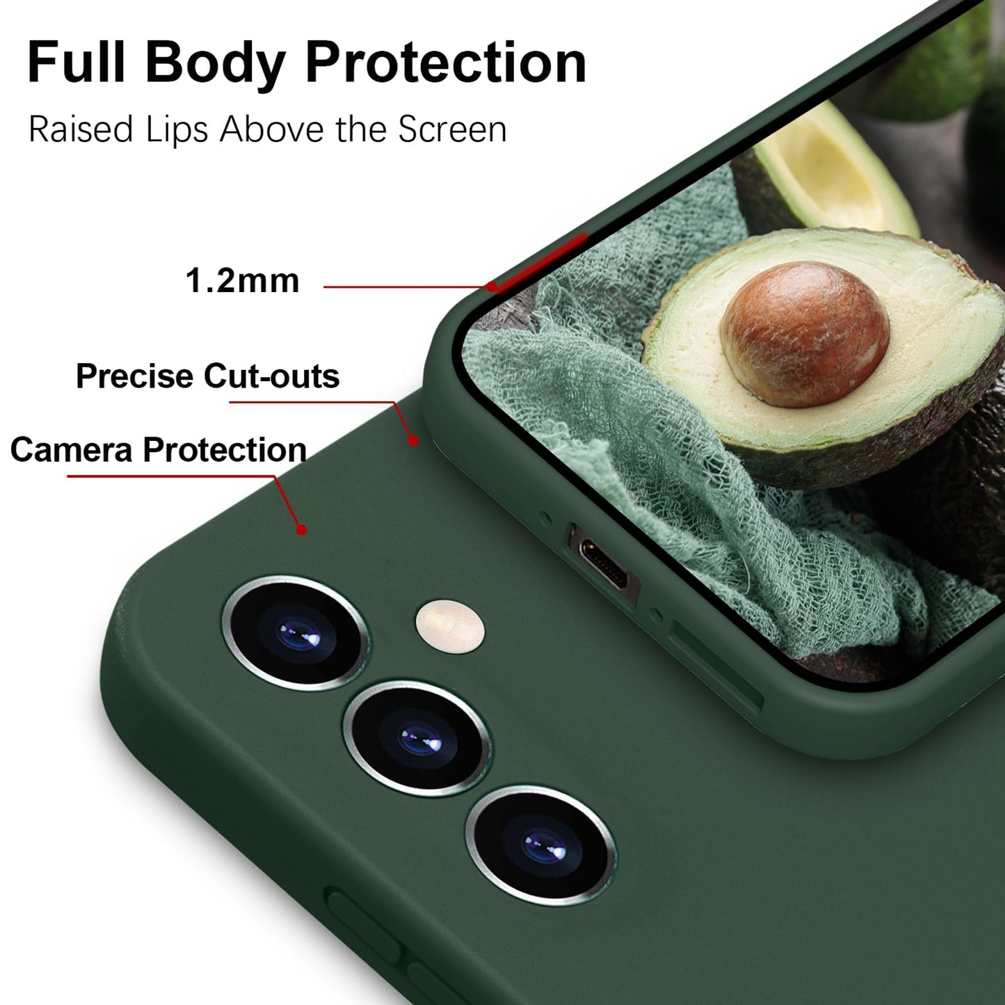 ElestBela silikonski ovitek za Samsung Galaxy S24 Plus 5G – temno zelen slim ovitek