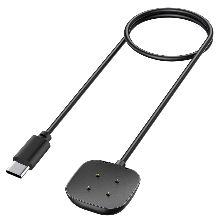 Polnilni kabel za uro "Mugust" Fitbit Sense/Sense 2, 50cm – Črna