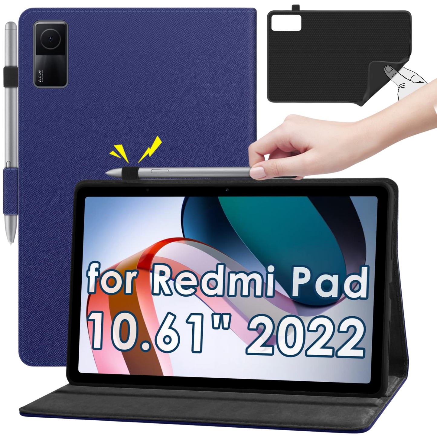 KATUMO maskica za Xiaomi Redmi Pad 10.61 (2022) – tanka preklopna futrola s držačem za olovku, plava
