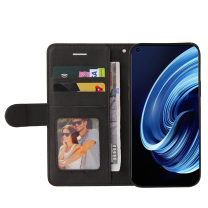 Preklopna torbica Oppo Realme X7 Pro torbica s stojalom in režami za kartice črna