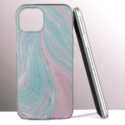 Silikonski ovitek "Marble 2" za iPhone 14 – Infostyle – Siva / TPU silikon
