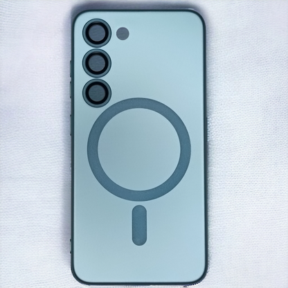 Silikonski ovitek "ColorMag" s tehnologijo MagSafe za Samsung Galaxy S23 Ultra – Infostyle – Temno zelena / TPU silikon