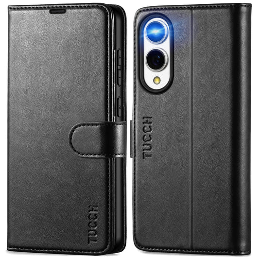 Preklopna-torbica-TUCCH-za-Galaxy-S25-Edge-črna:Preklopna torbica TUCCH za Galaxy S25 Edge - črna