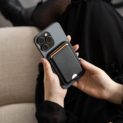 "Črna magnetna denarnica DoohowCase za telefon z močnim magnetnim držalom"2