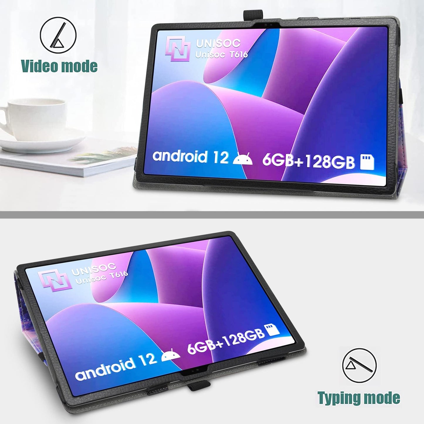 Ovitek za CHUWI HiPad XPro 10.51″ – tanek flip etui s stojalom, Vesolje