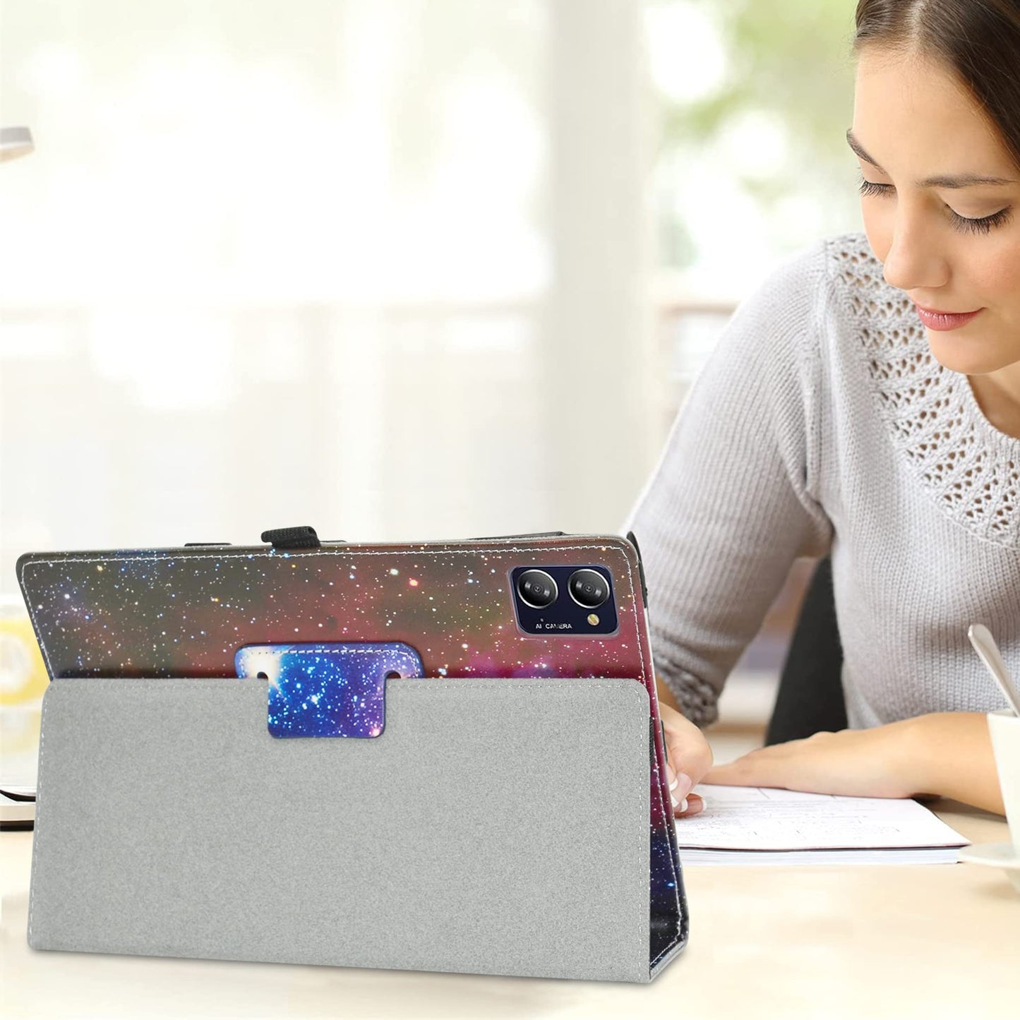 Ovitek za CHUWI HiPad XPro 10.51″ – tanek flip etui s stojalom, Vesolje