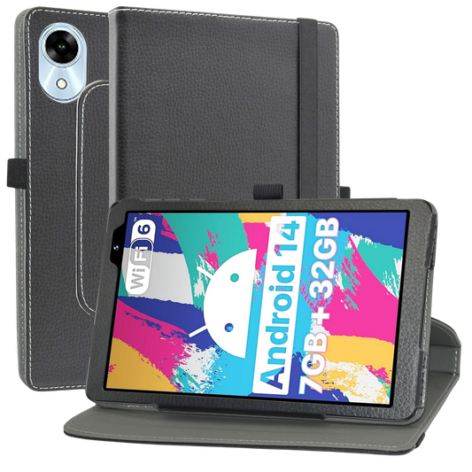 MAMA MOUTH ovitek za UMIDIGI G1 Tab Mini 8″ – 360° vrtljiv etui s stojalom, črn
