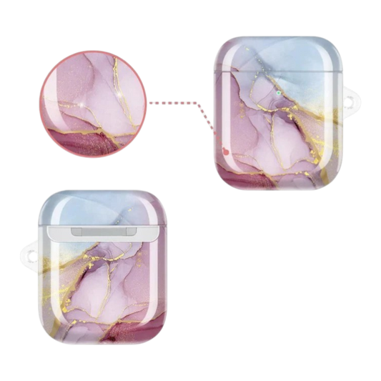 Marble ovitek za AirPods 1/2 – vijoličen zaščitni etui