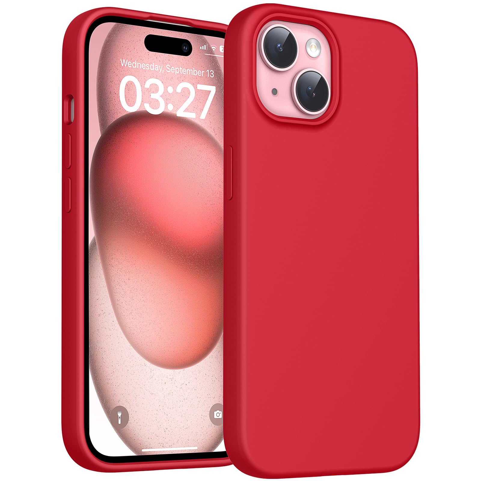 Silikonski-ovitek-TOCOL-za-iPhone-15-2x-zaščitno-steklo-rdeča:Silikonski ovitek TOCOL za iPhone 15 + 2x zaščitno steklo – rdeča