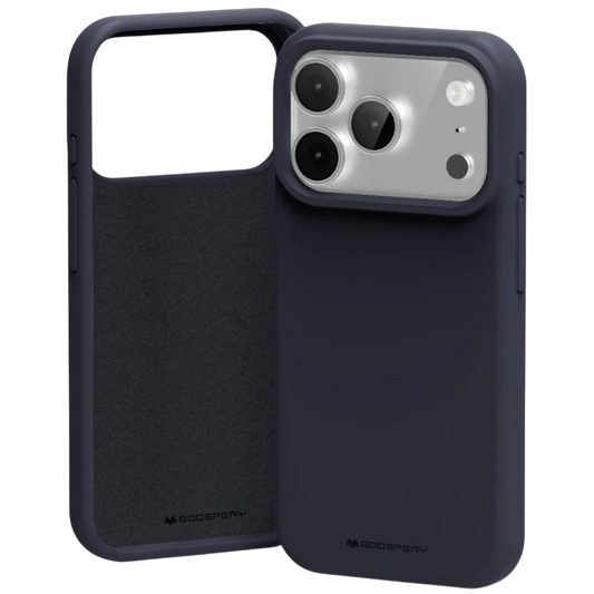 Ovitek za iPhone 17 Pro Max / 18 Pro Max, Mercury silikonski – temno moder