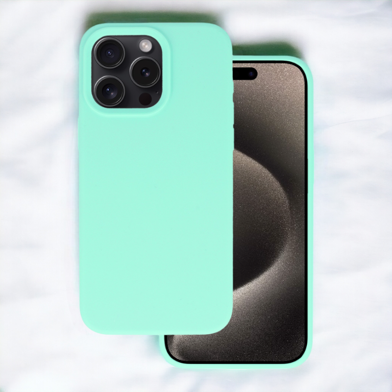 Silikonski ovitek "Soft Lite" za iPhone 15 Pro Max – Infostyle – Svetlo modra / Silikon