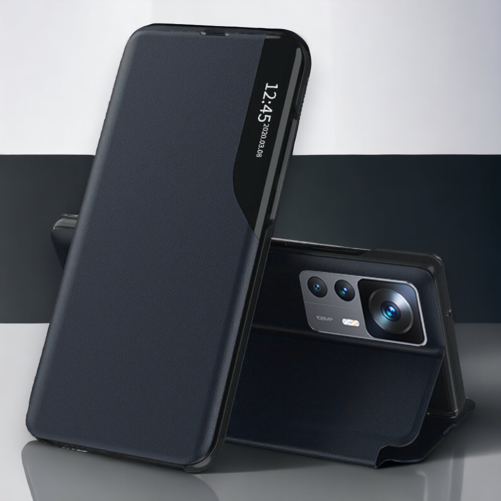 Pametna preklopna torbica za Xiaomi 12T – Infostyle – Oranžna / Ekološko usnje + PC