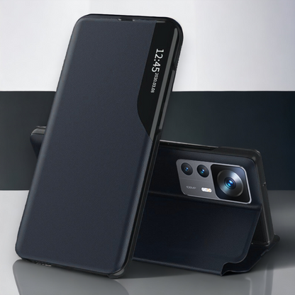 Pametna preklopna torbica za Xiaomi 12T – Infostyle – Oranžna / Ekološko usnje + PC