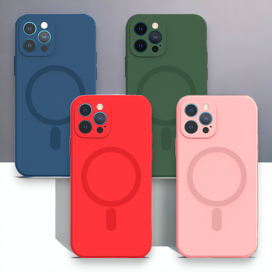 Silikonski ovitek "Protect MagSilicone" za iPhone 14 Pro Max s tehnologijo MagSafe – Tel Protect – Temno modra / Silikon