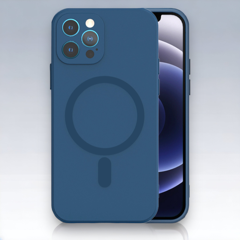 Silikonski ovitek "Protect MagSilicone" za iPhone 13 Pro Max s tehnologijo MagSafe – Tel Protect – Temno modra / Silikon