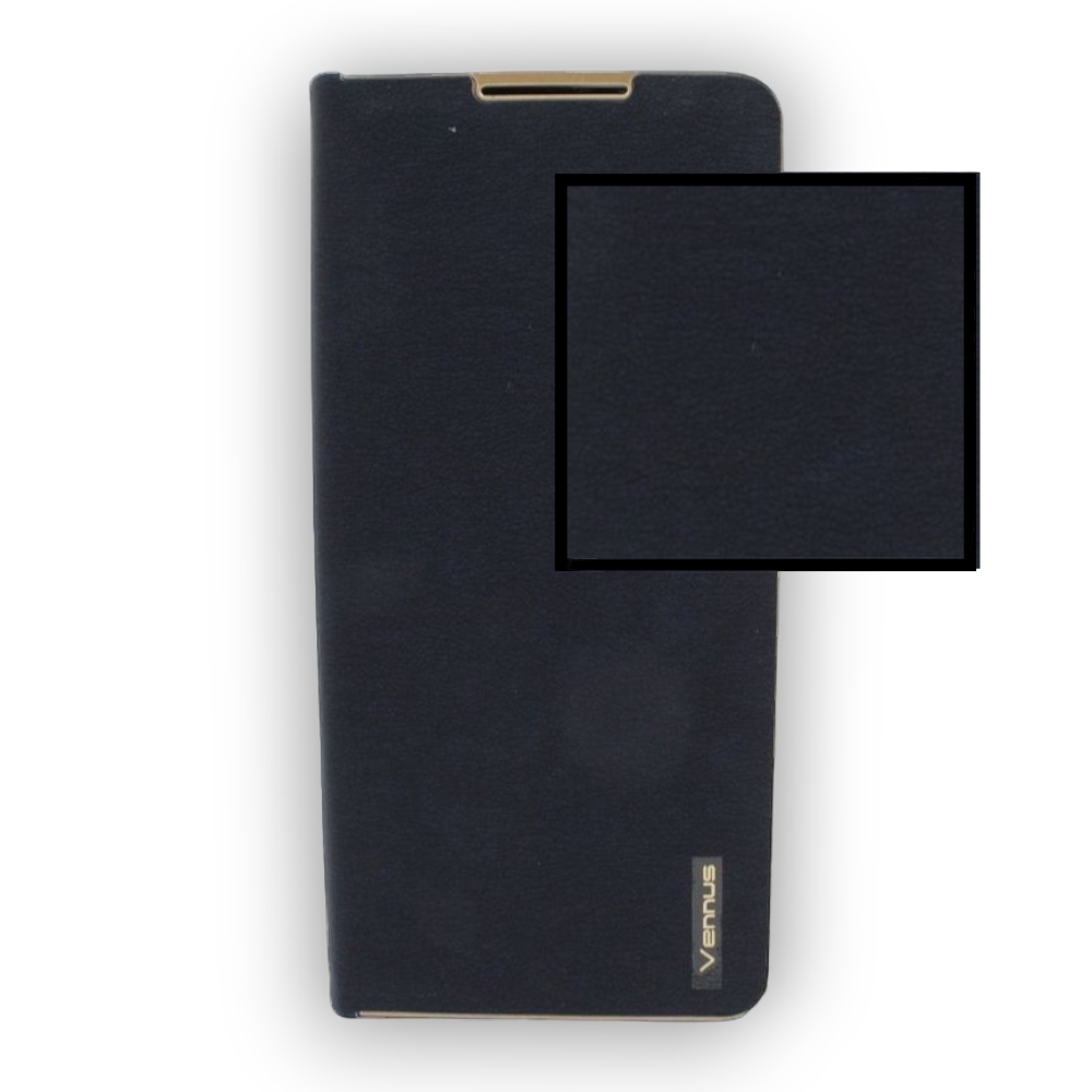 Preklopna torbica "Vennus - chic" za Samsung Galaxy S23 – Temno modra / Ekološko usnje + TPU silikon