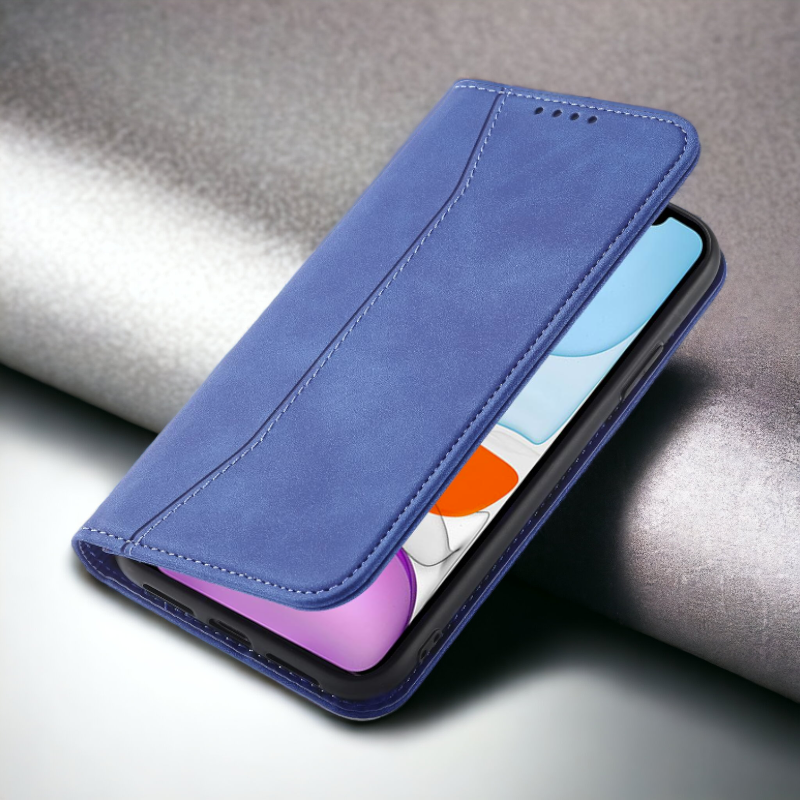 Preklopna torbica ''Leather'' za Xiaomi Redmi Note 10 4G – Infostyle – Svetlo rjava / Ekološko usnje + TPU silikon