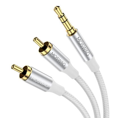 Avdio kabel "Moswag" 3,5mm v 2 RCA, 10m