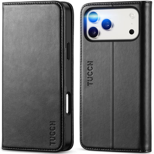 Preklopna torbica TUCCH iPhone 17 Pro Max èrna zašèitni etui