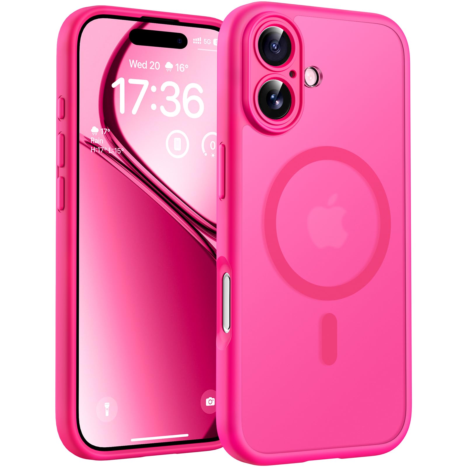 Ovitek-TOCOL-za-iPhone-17-6-3-MagSafe-mat-prozoren-hot-pink:Ovitek TOCOL za iPhone 17 (6,3") – MagSafe, mat prozoren, hot pink