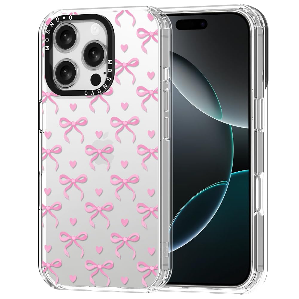 MOSNOVO-ovitek-za-iPhone-16-Pro-Love-with-Bow:MOSNOVO ovitek za iPhone 16 Pro – Love with Bow