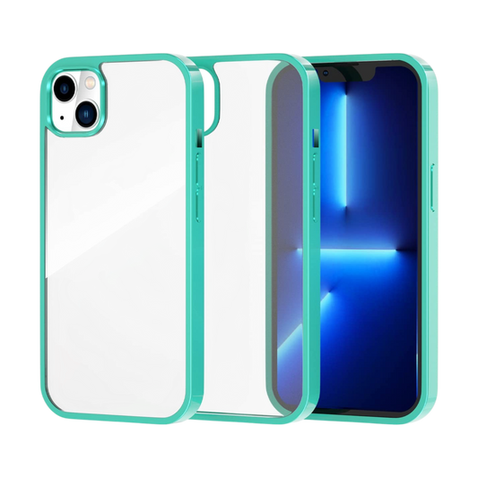 OBIMEEO prozorno zelena ovitek za iPhone 13 Pro zaščitni etui