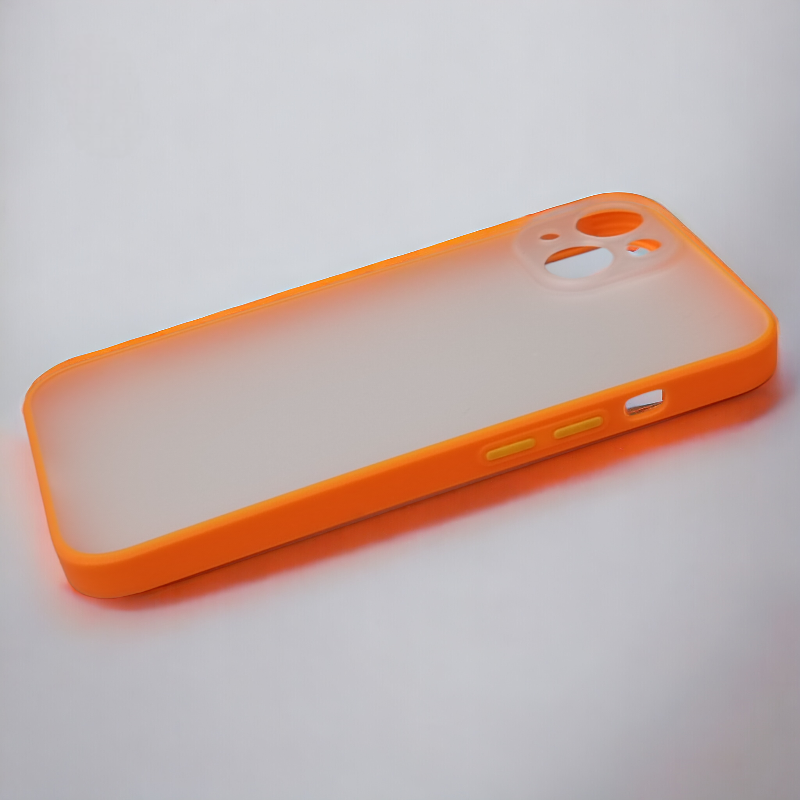 Ovitek "View" za iPhone 14 – Infostyle – Oranžna / PC + TPU silikon