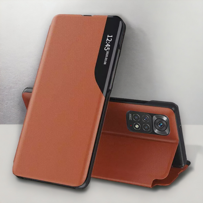 Pametna preklopna torbica za Xiaomi Redmi Note 11 4G – Infostyle – Rdeča / Ekološko usnje + PC