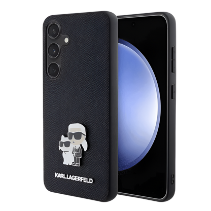 Ovitek Karl Lagerfeld Saffiano Karl&Choupette za Samsung A55 (KLHCSA55SAKCNPK) – Črna / Umetno usnje + TPU silikon