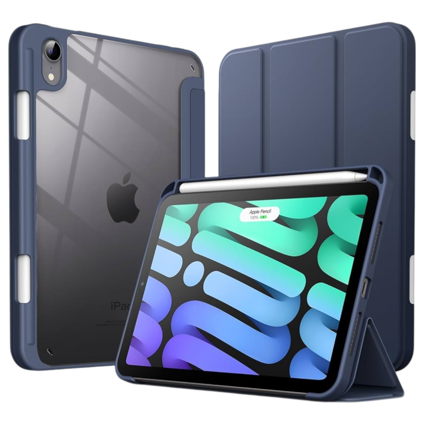 JETech ovitek za iPad Mini 6 8,3 2021 z držalom za svinčnik temno modra