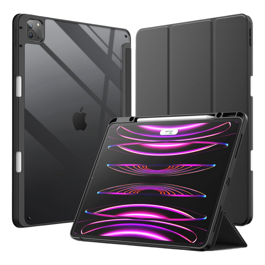 JETech ovitek za iPad Pro 12,9" (2018–2022) z držalom za svinčnik – črna