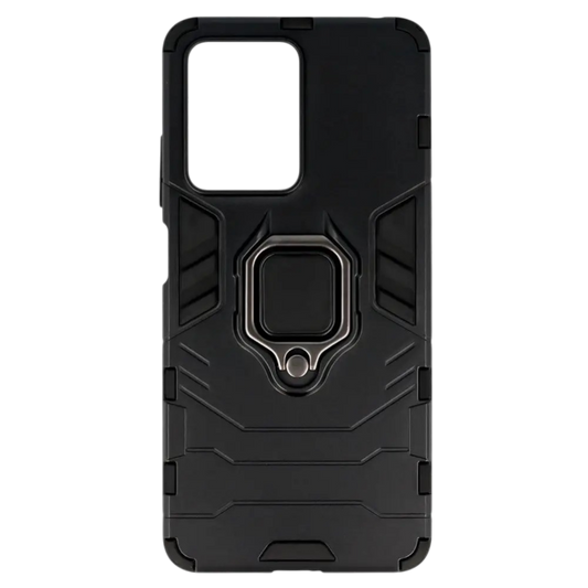 Črn ovitek Ring za Oppo Realme V13 5G – zaščitni ovitek z obročem

