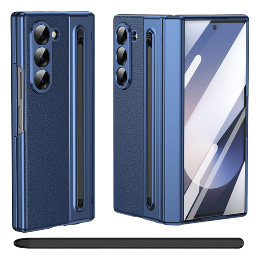 Zaščitni ovitek za Samsung Galaxy Z Fold5 moder eleganten etui za zaščito zložljivega telefona