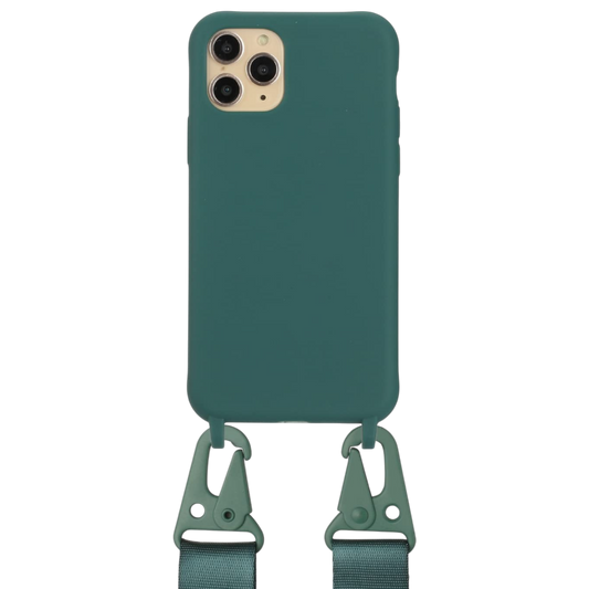 Ovitek z vrvico Vrupin za iPhone 11 Pro temno zelena – zaščitni etui