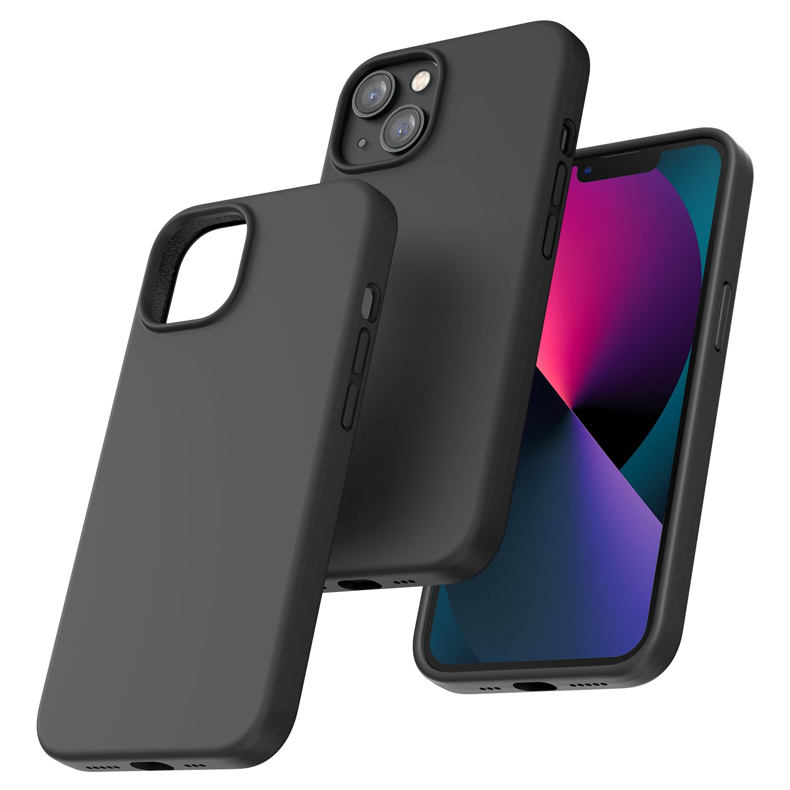 TOCOLsilikonskiovitekza iPhone13-črna