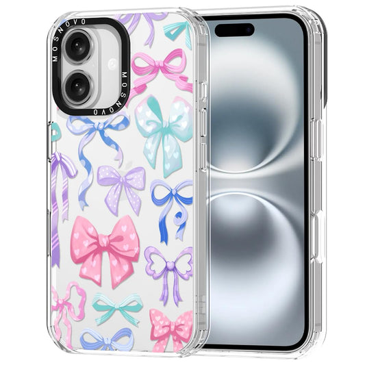 MOSNOVO ovitek za iPhone 16 Plus Bows zaščitni ovitek z vzorcem pentelj