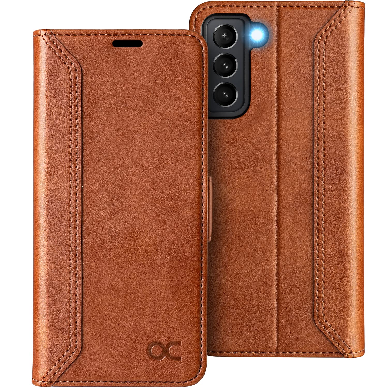 OCASE preklopna torbica Samsung Galaxy S21 5G rjava