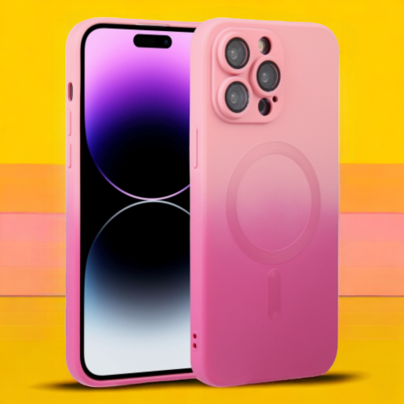 Silikonski ovitek "Rainbow Mag" s tehnologijo MagSafe za iPhone 14 Pro – Infostyle