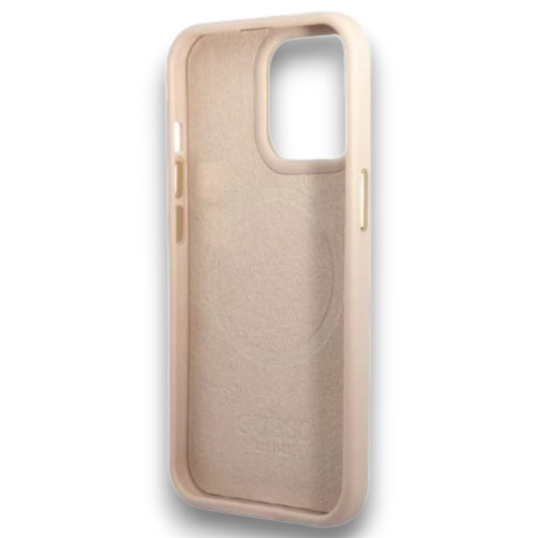Ovitek Guess "pink" za iPhone 13 Pro Max/12 Pro Max s tehnologijo MagSafe (GUHMP13XU4GPRP)