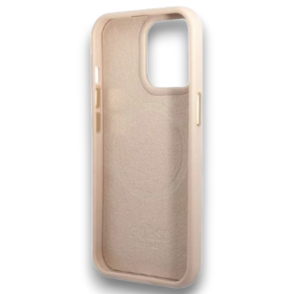 Ovitek Guess "pink" za iPhone 13 Pro Max/12 Pro Max s tehnologijo MagSafe (GUHMP13XU4GPRP)