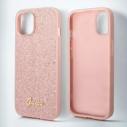 Ovitek Guess "Glitter Pink" za iPhone 13/14/15 (GUHCP14SHGGSHP)