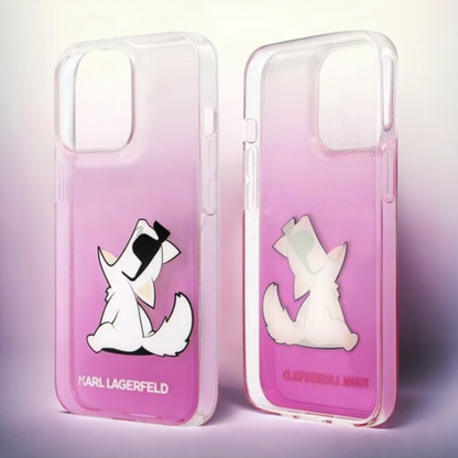 Ovitek Karl Lagerfeld "Choupette - pink" za iPhone 14/15 (KLHCP14SCFNRCPI)