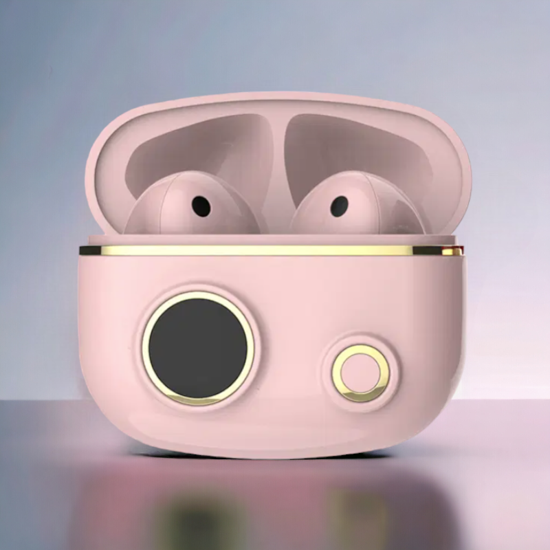 Brezžične slušalke "SMS-J10" s prikazom nivoja baterije – Somostel – Bela