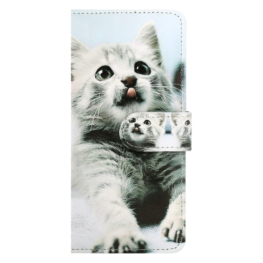 Preklopna torbica Koonero Gray Cat za Samsung Galaxy A53 zaščitni etui z motivom mačke