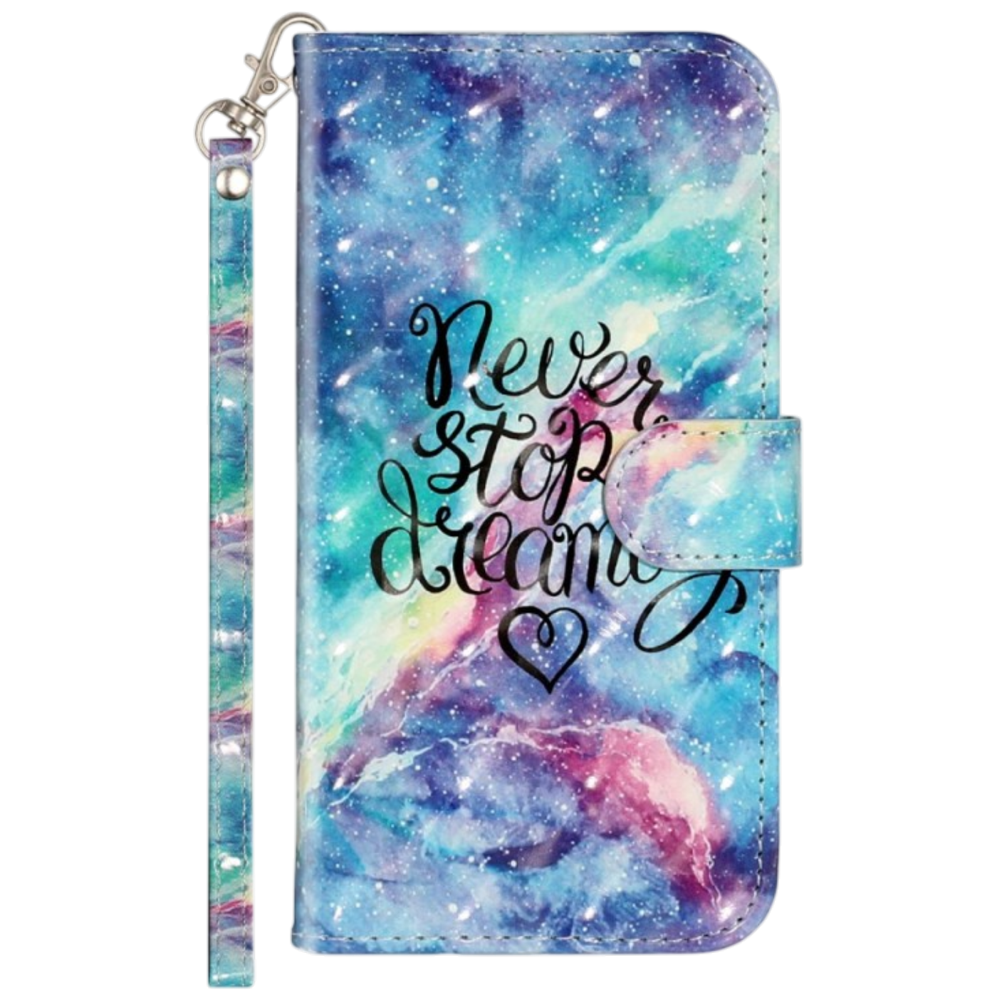 Preklopna torbica Never Stop Dreaming za Motorola Moto G10 G20 G30 zaščitni etui