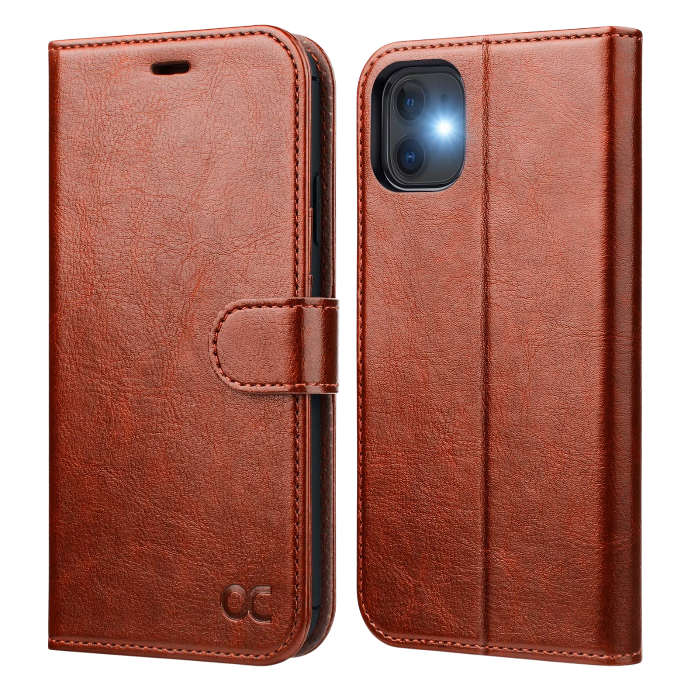 Preklopna torbica OCASE za iPhone 15 Pro z režami za kartice in magnetnim zapiranjem