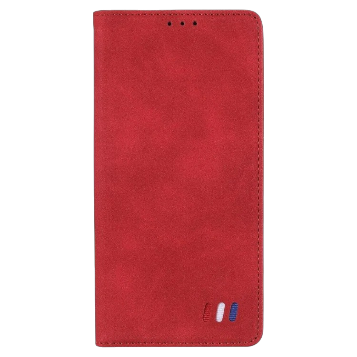 Rdeča semiš preklopna torbica za Samsung Galaxy S10 – zaščitni etui

